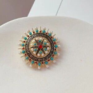 Vintage Court Western Vintage Pearl Bohemian Brooch Western Accessories Banquet